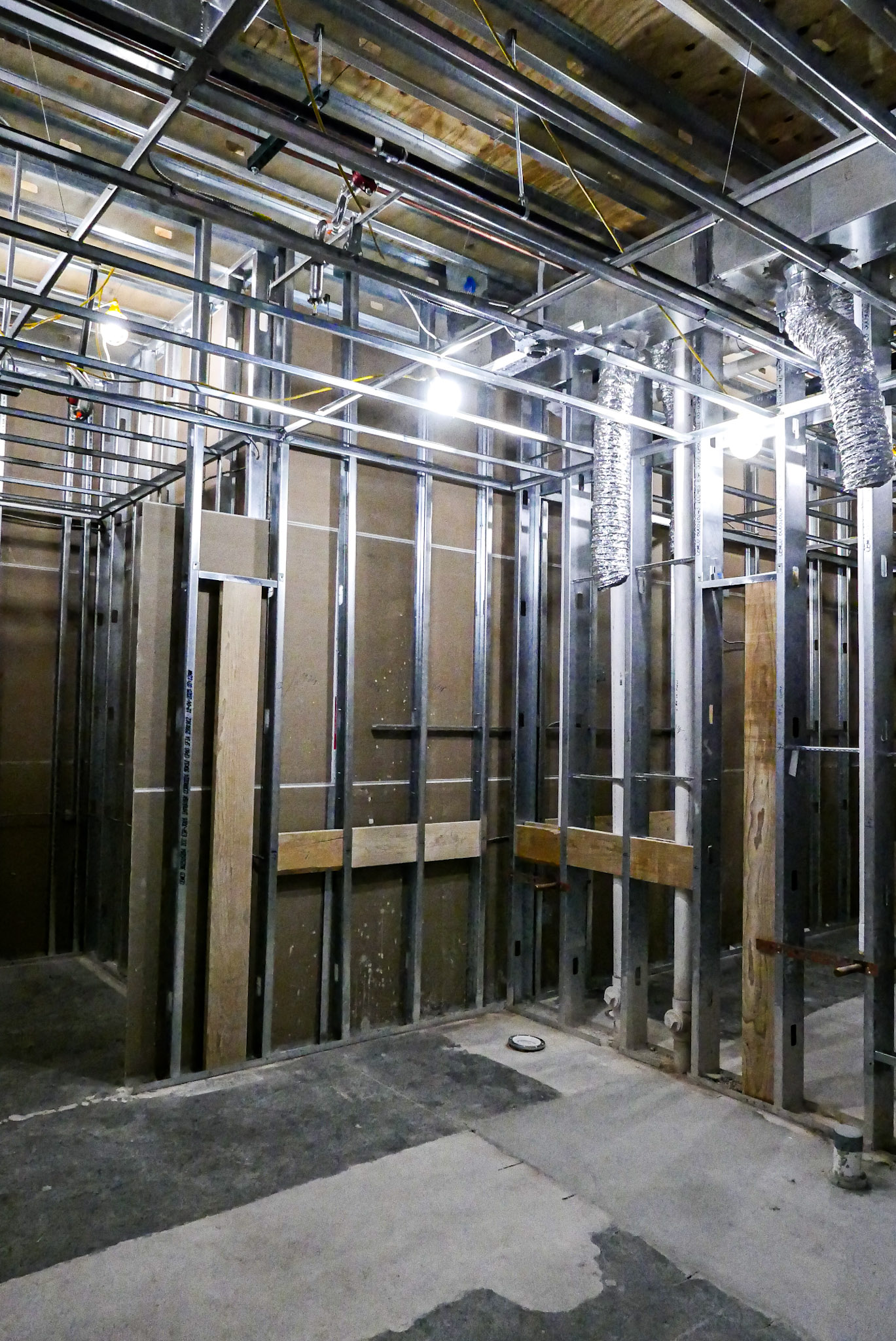 Metal stud framing work
