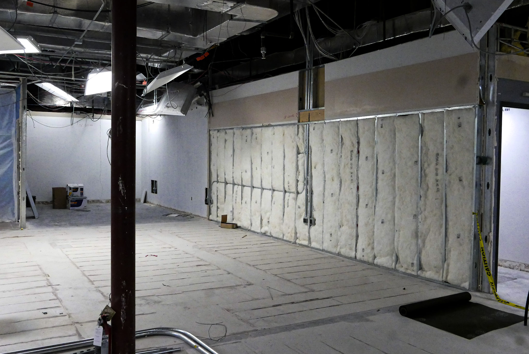 Batt insulation support work