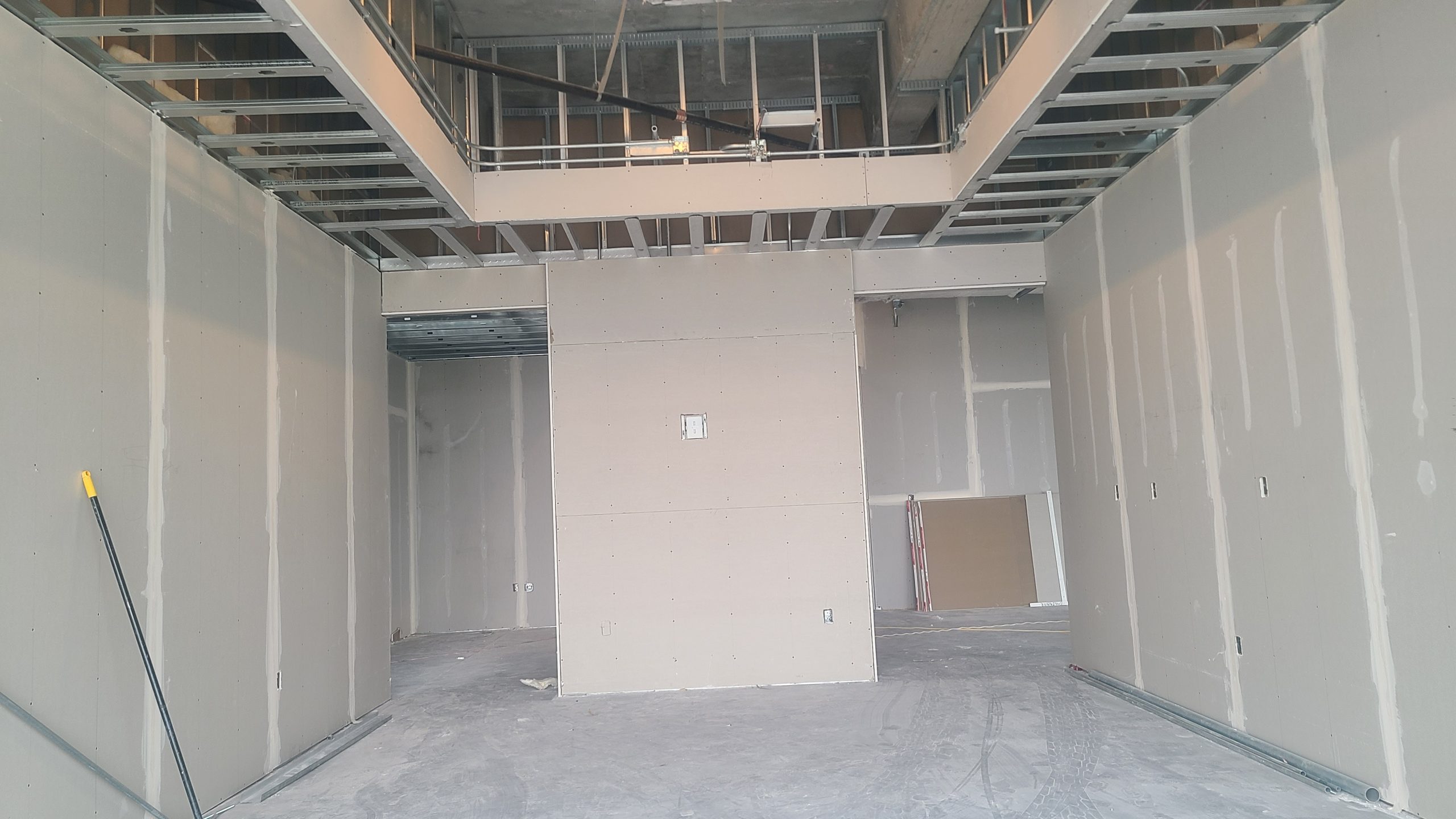 Commercial drywall installation project