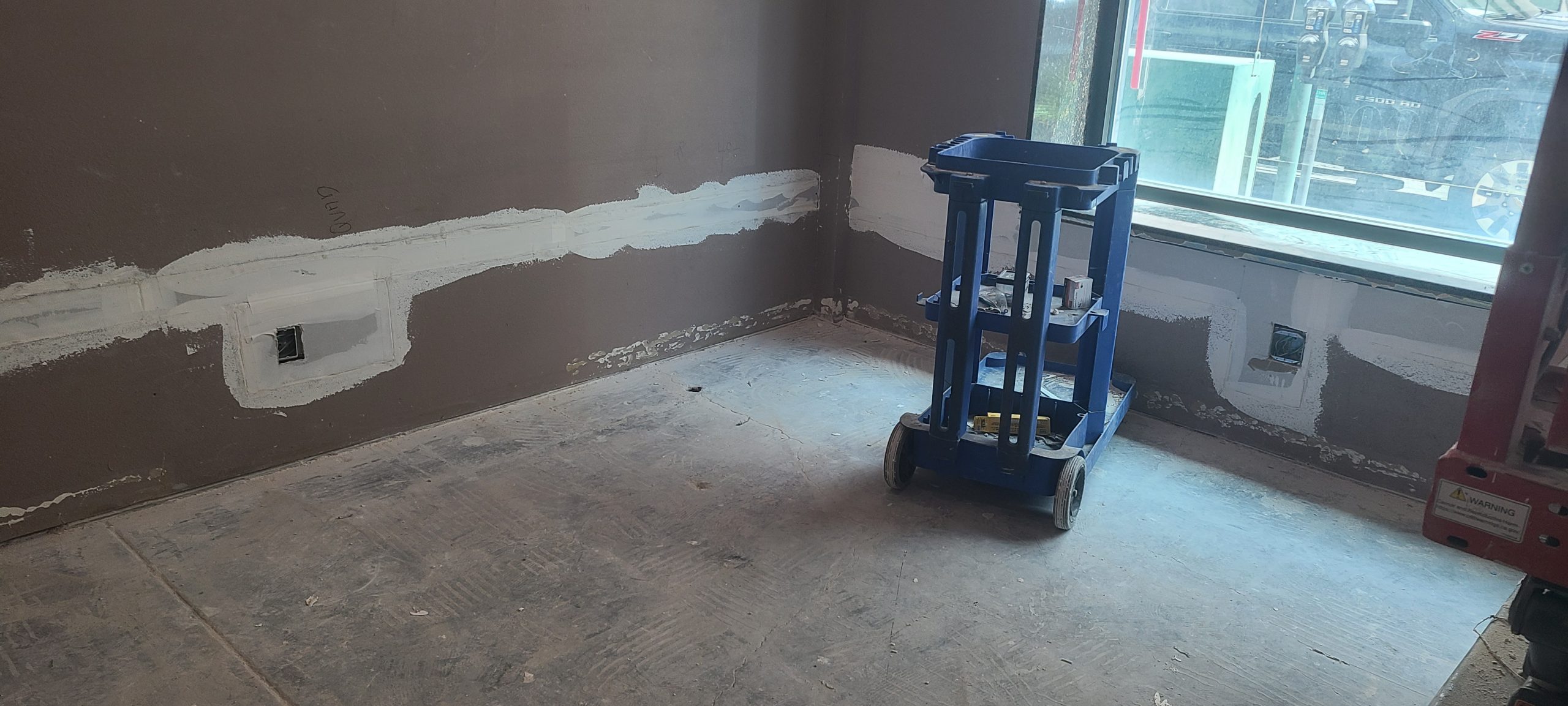 Finish-ready commercial drywall surface project
