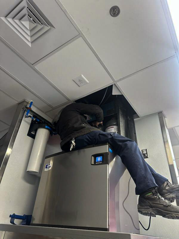 Ceiling tile installation work